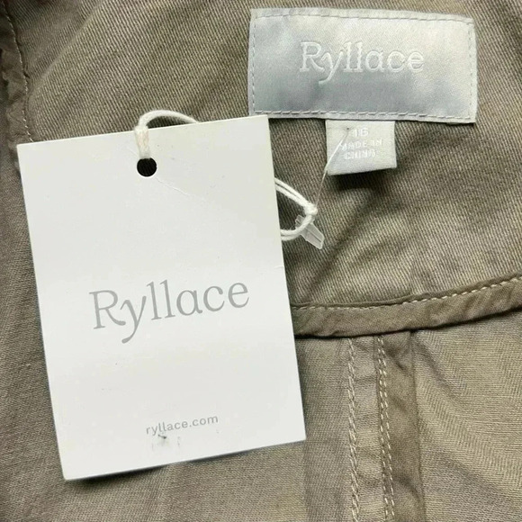 Ryllace 100% Organic Cotton Olive Green Utility Jacket Size 16 NWT - Picture 3 of 8